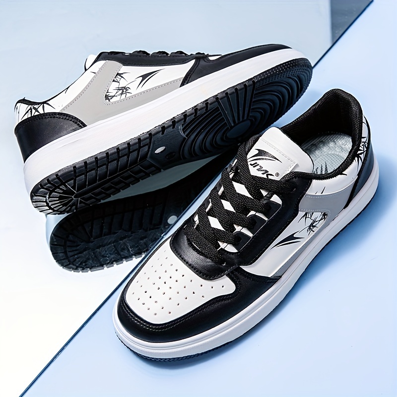 Men's Lace-up Sneakers - Athletic Shoes - Skate Shoes With Good Grip - Temu