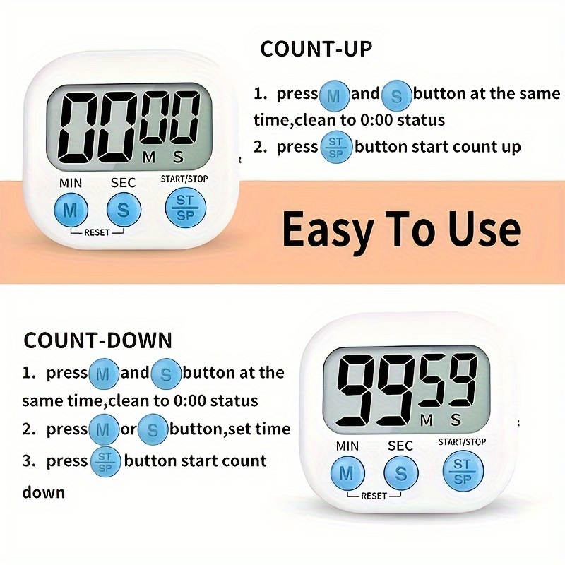 Magnetic Digital Timer - Set of 6