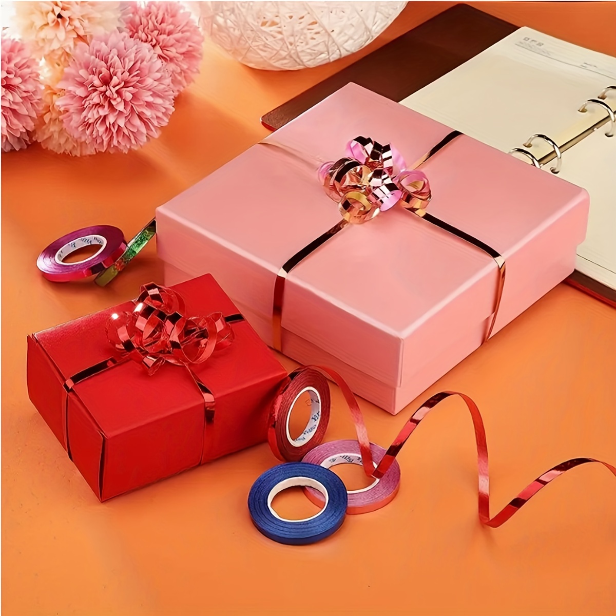 22m x 2cm Nastro Rosa, Nastro di Raso Nastro per Regali Nastro Natalizio  Nastro Decorativo per Confezioni Regalo Natale Feste di Compleanno  Matrimoni : : Casa e cucina