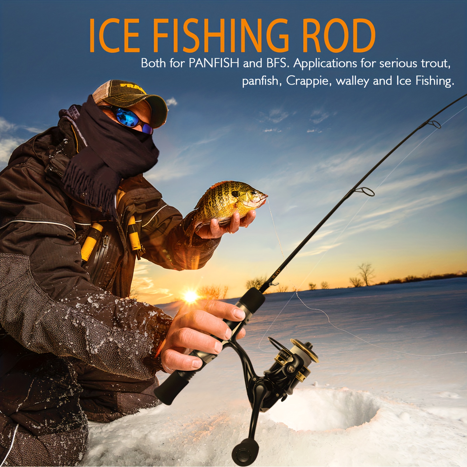 Dovesun Ice Fishing Rod Ice Fishing Spinning Rod Ice Fishing