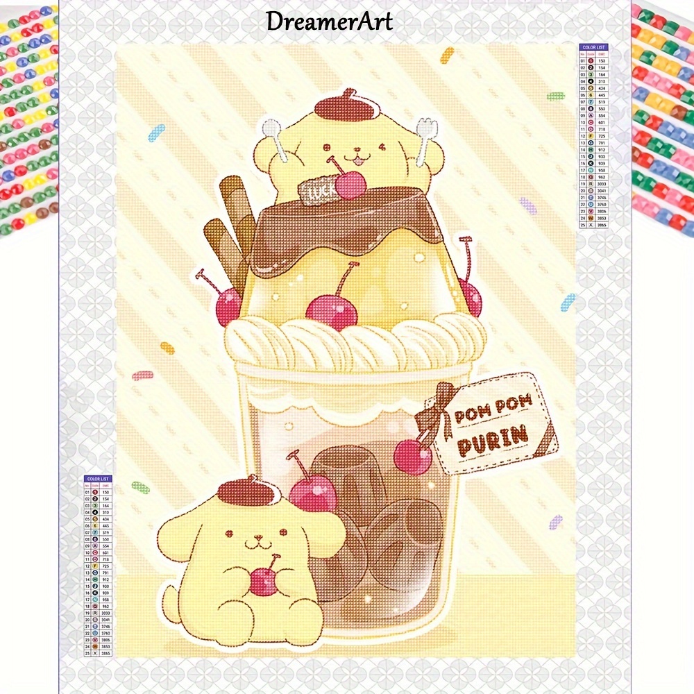 Miniso Diamond Painting Kit Hello Kitty Full Round - Temu