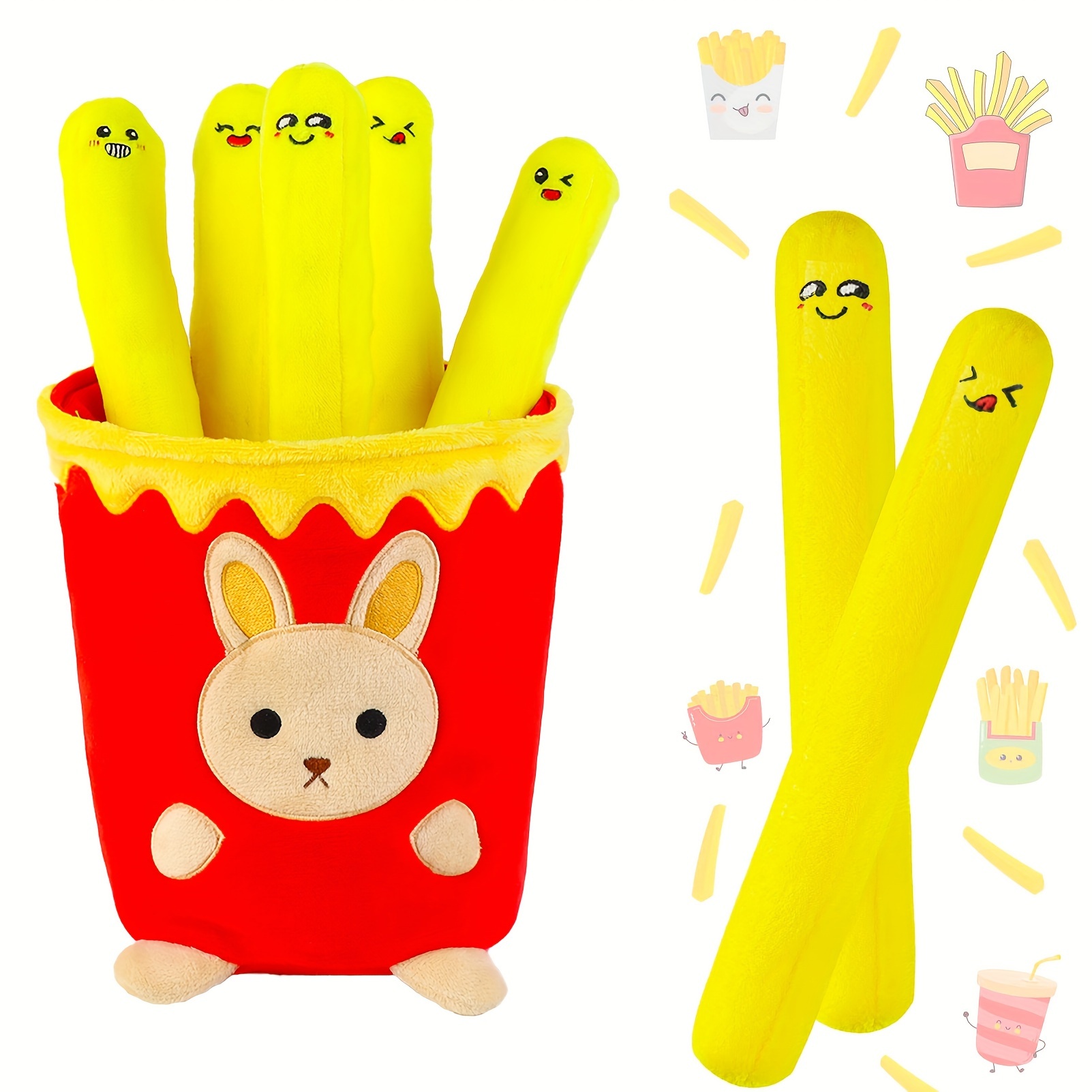 Emotional Support Smile French Fries Plush Stuffed Toy - Temu