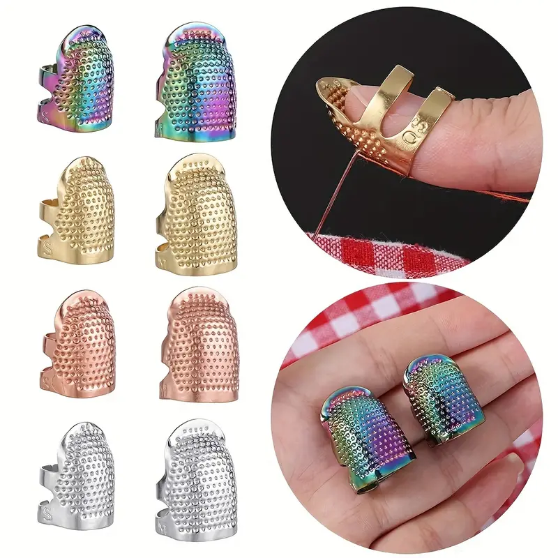 Sewing Thimble dazzles Color Metal Thimbles For Hand Sewing - Temu
