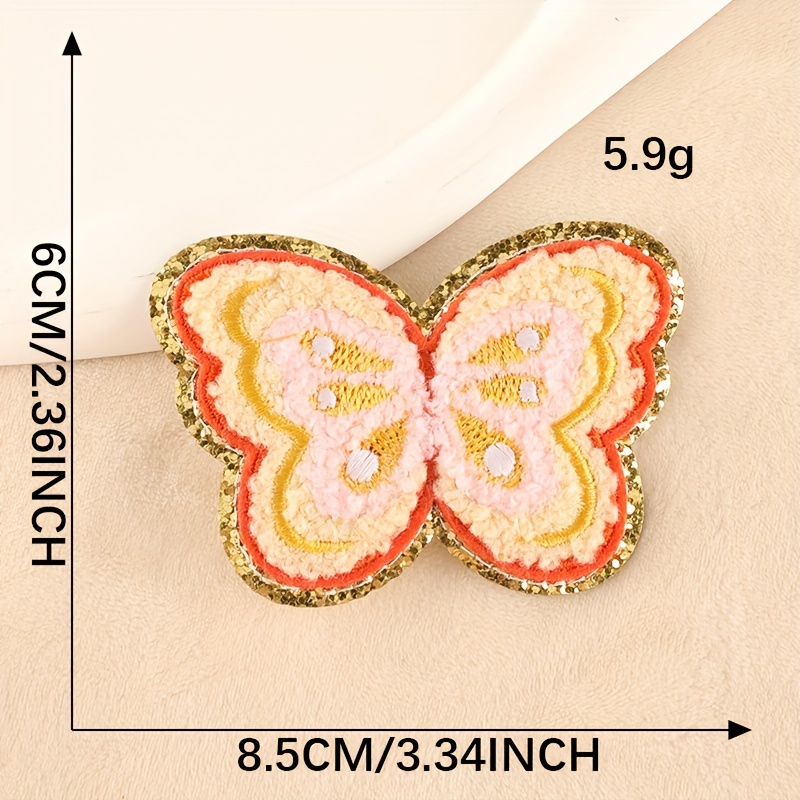 Towels Embroidered Patch For Cloth Glitter Chenille Iron On - Temu