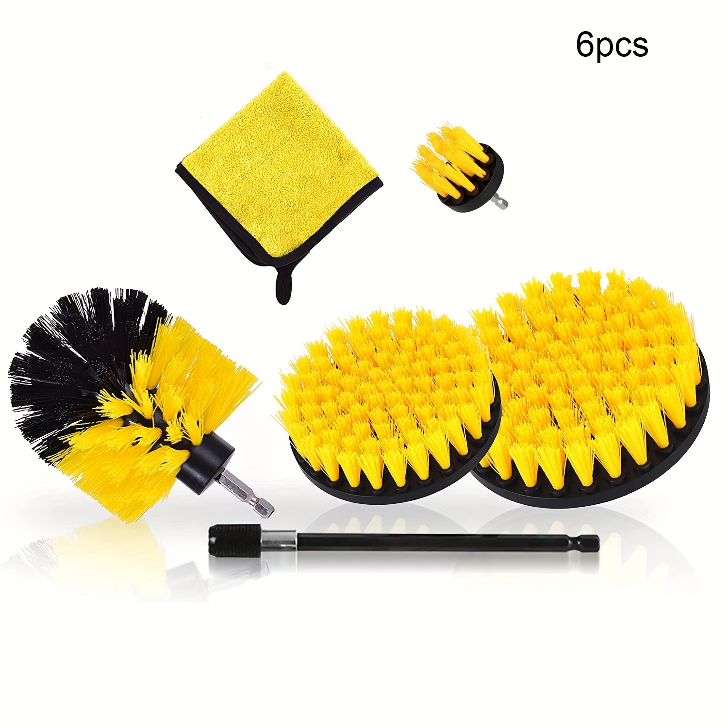 6pcs/set Electric Power Scrub Cleaning Power Brush Kit for Grout,  Tiles,Bathroom, Kitchen & Auto - AliExpress