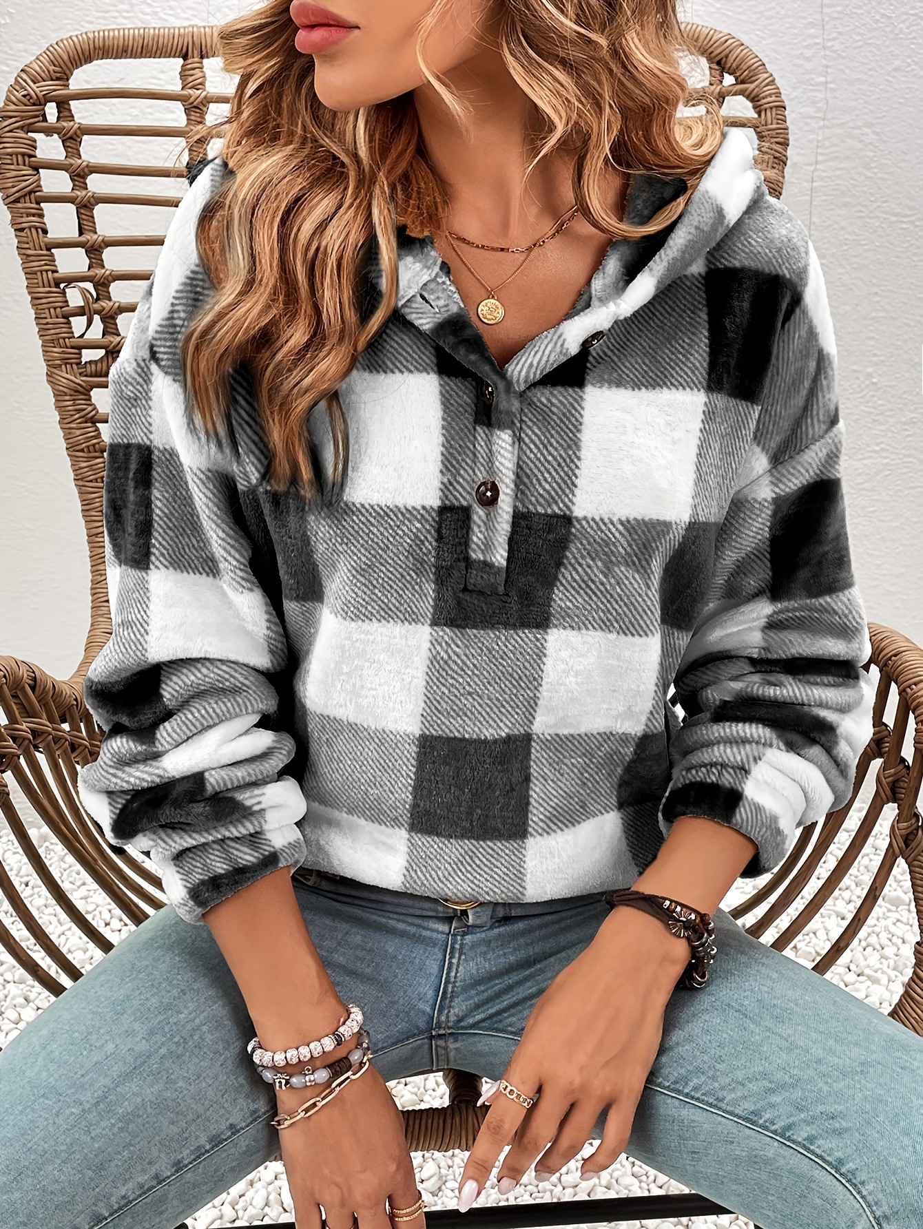 Hoodie with hotsell checkered sleeves