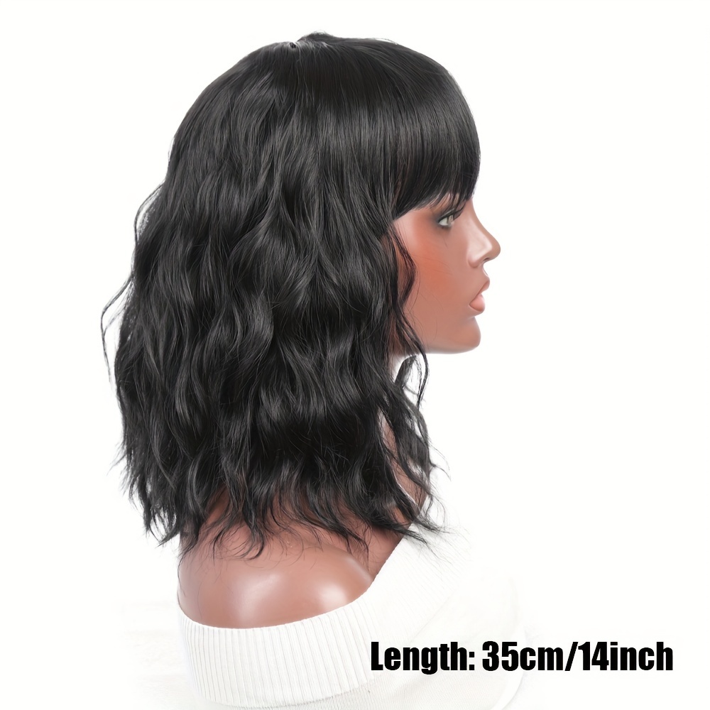 Short Curly Bob Wig With Bangs Heat Resistant