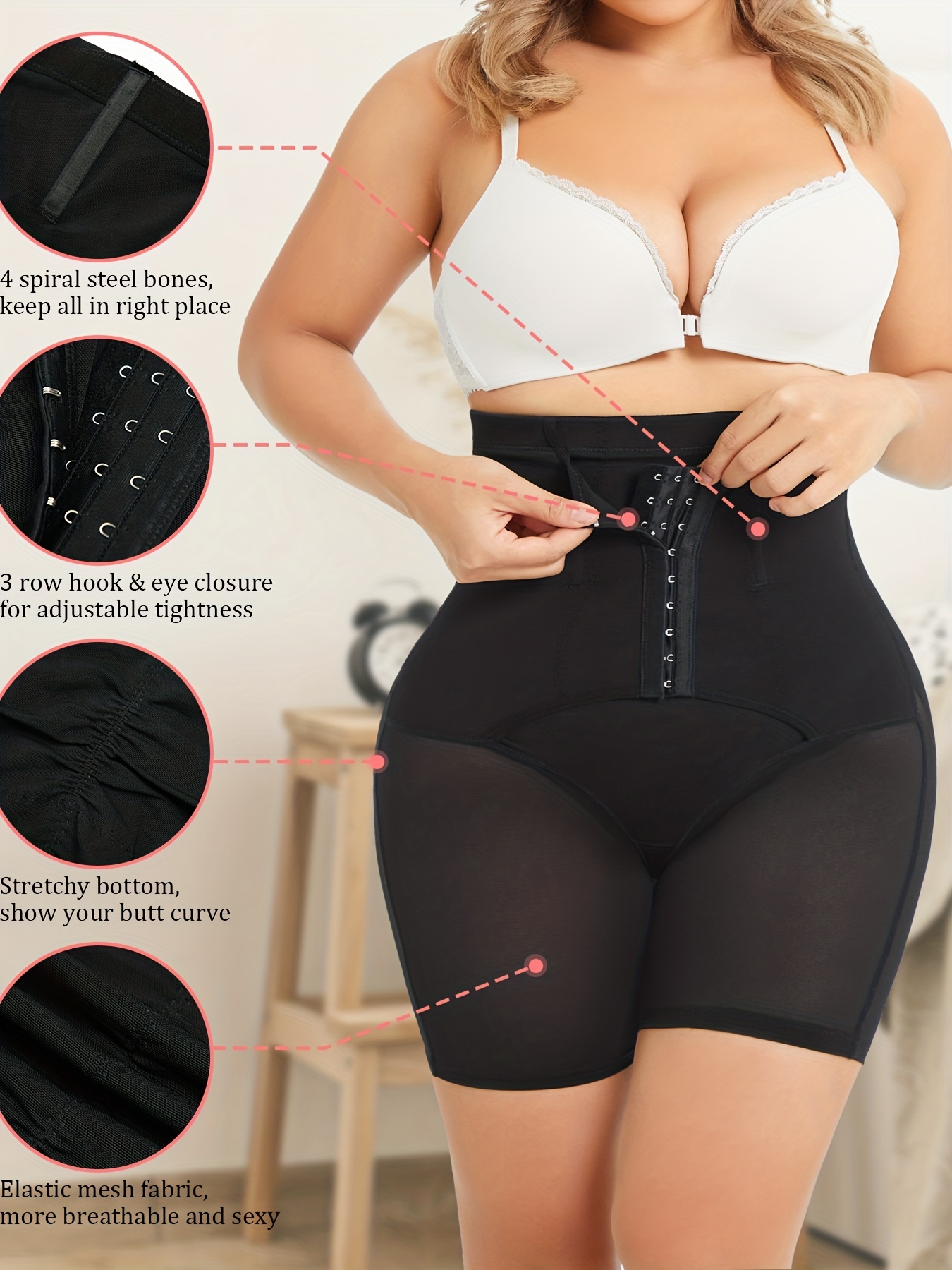 Plus Size Sexy Body Shaper, Women's Plus Butt Lifting Tummy Control High  Waisted Shapewear Shorts, Today's Best Daily Deals