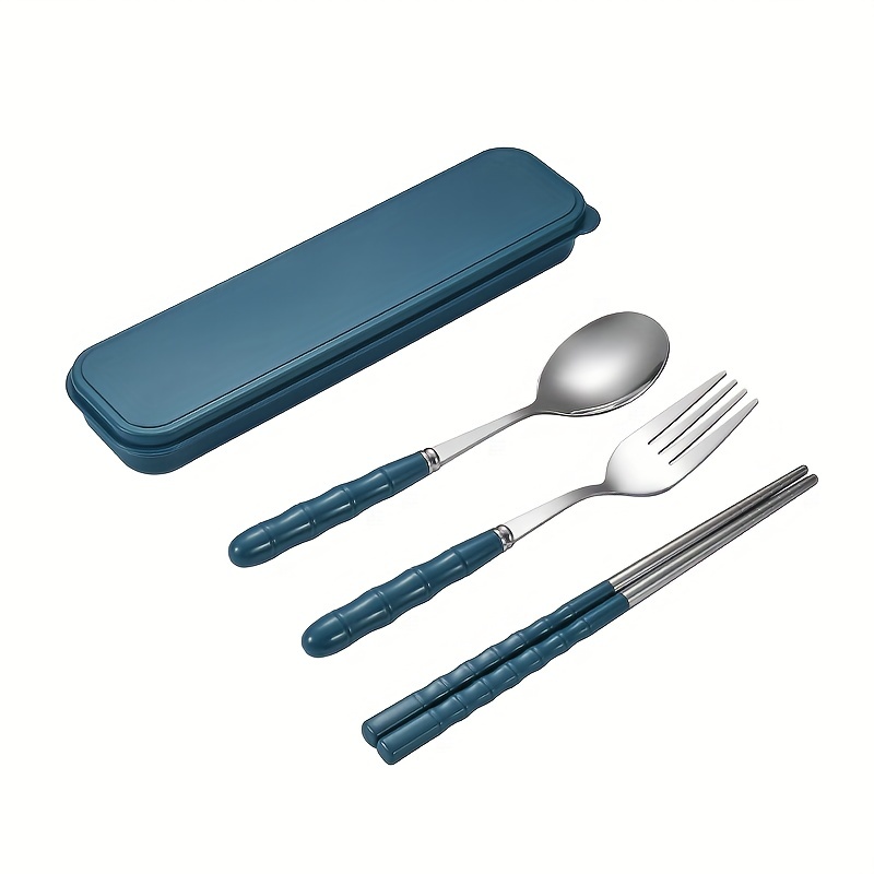 1 Set, Set Di Utensili Da Campeggio In Acciaio Inossidabile Con Custodia,  Set Di Stoviglie Portatili Con Bacchette E Forchette Per Campeggio  All'aperto, Escursionismo, Picnic, Viaggi - Temu Italy