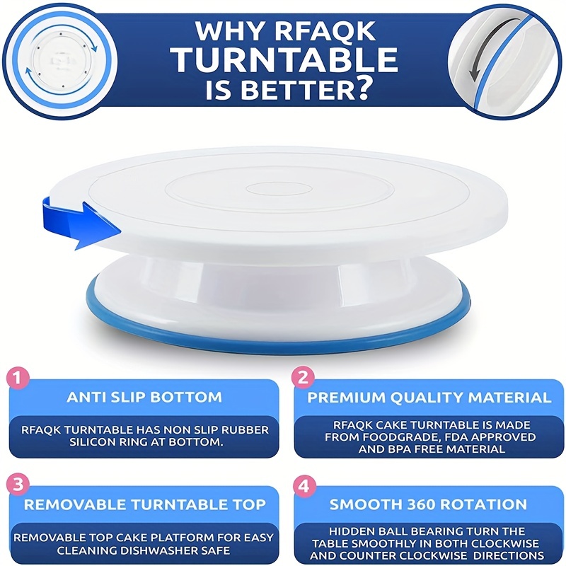 35ピース/セット ケーキターンテーブルとレベラー回転ケーキスタンド