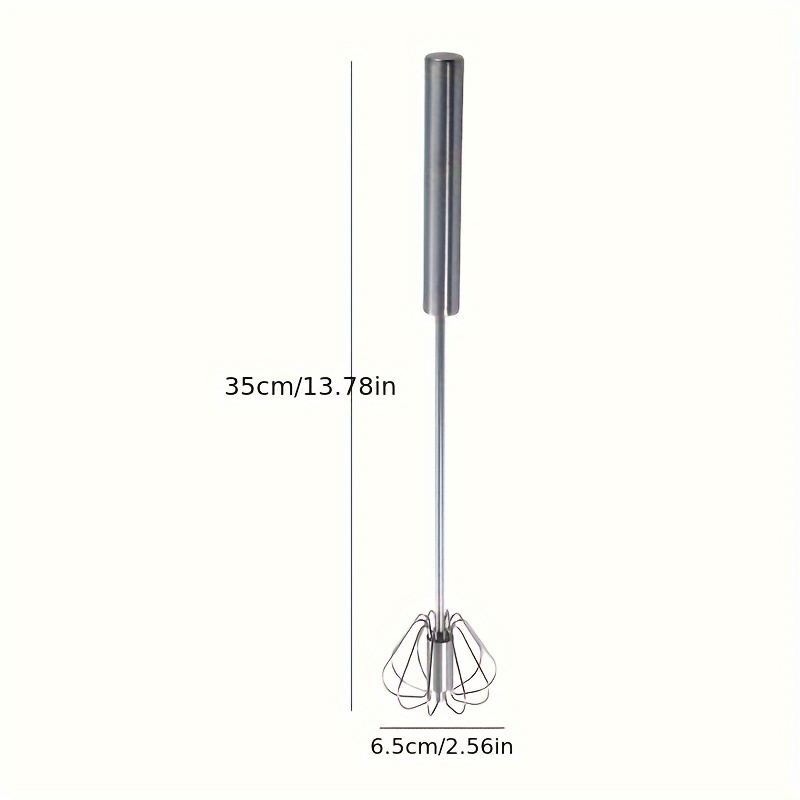 1pcs Stainless Steel Eggbeater, Anti Rust Durable Rotatable Manual