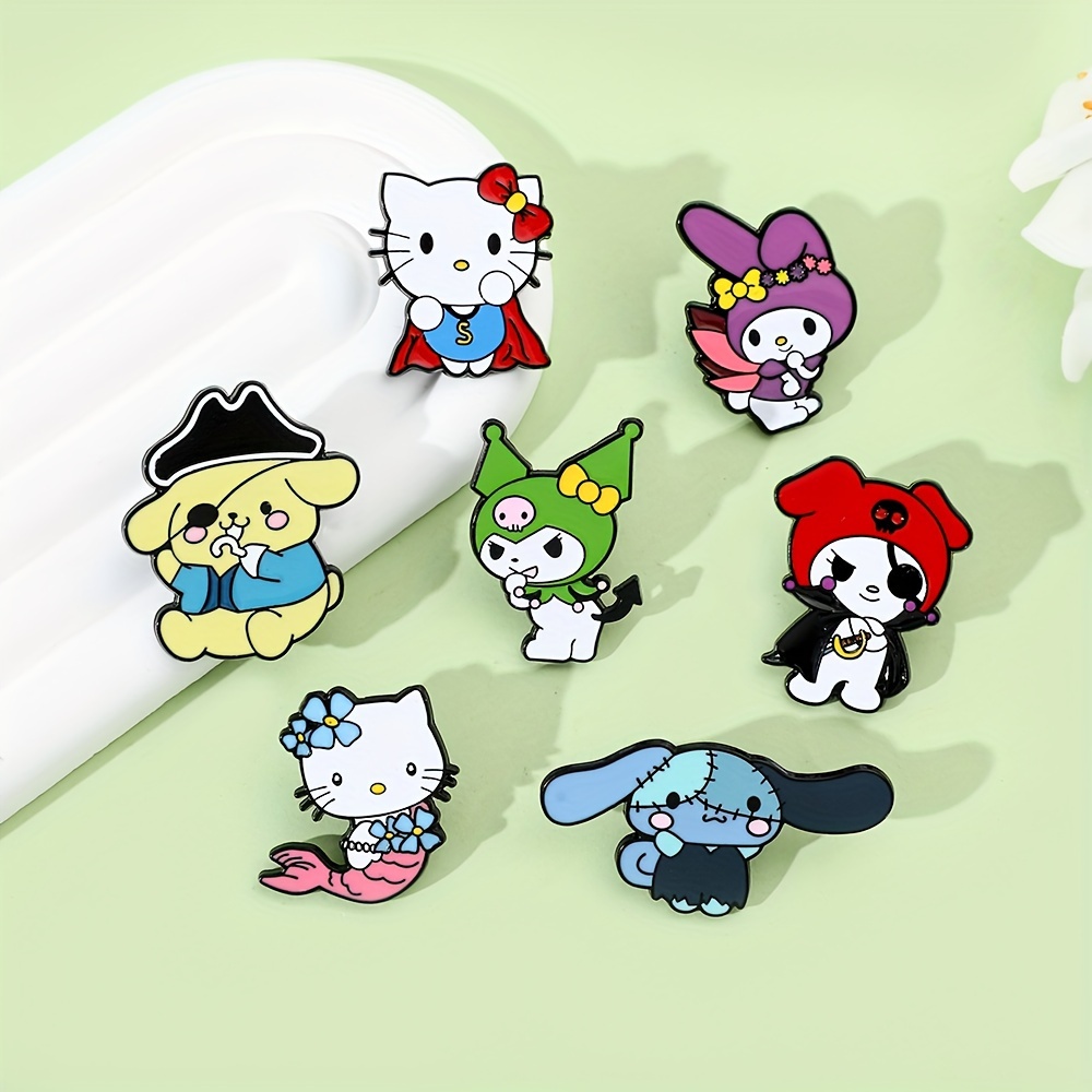 Anime Sanrio Cute Badge Brooch Hello Kittys Kuromi Accessories