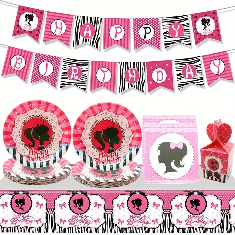 Party Dinnerware Decorations, Cartoon Party Favors, Include Birthday Plates  And Luncheon Napkins, Princess Tablecloth, Candy Box, Gift Box, Party  Tableware For Princess Bachelor Party Theme Birthday Party Supplies - Temu