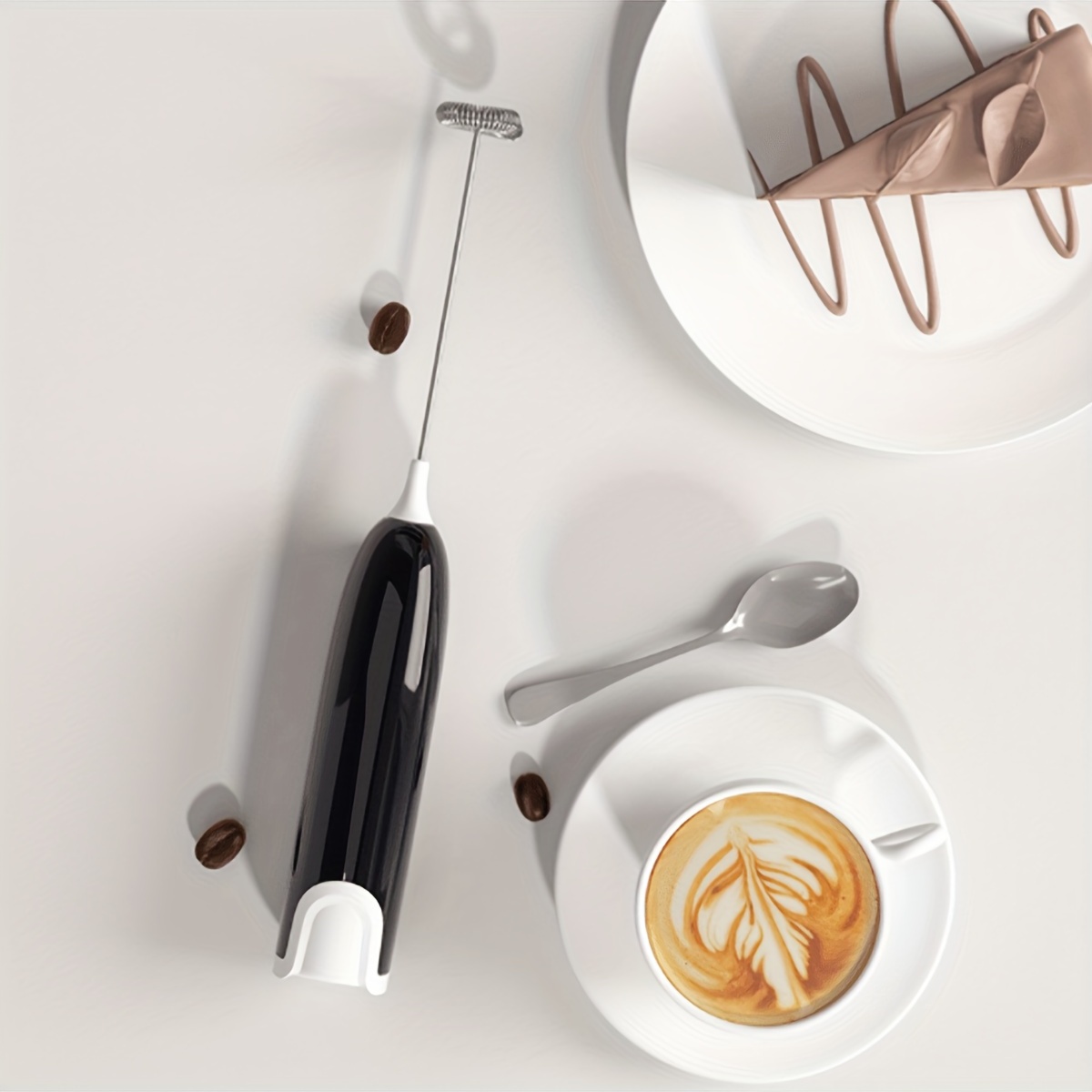 Mini Electric Battery Powered Whisk Milk Coffee Mixer Stirrer Frother Egg  Set UK