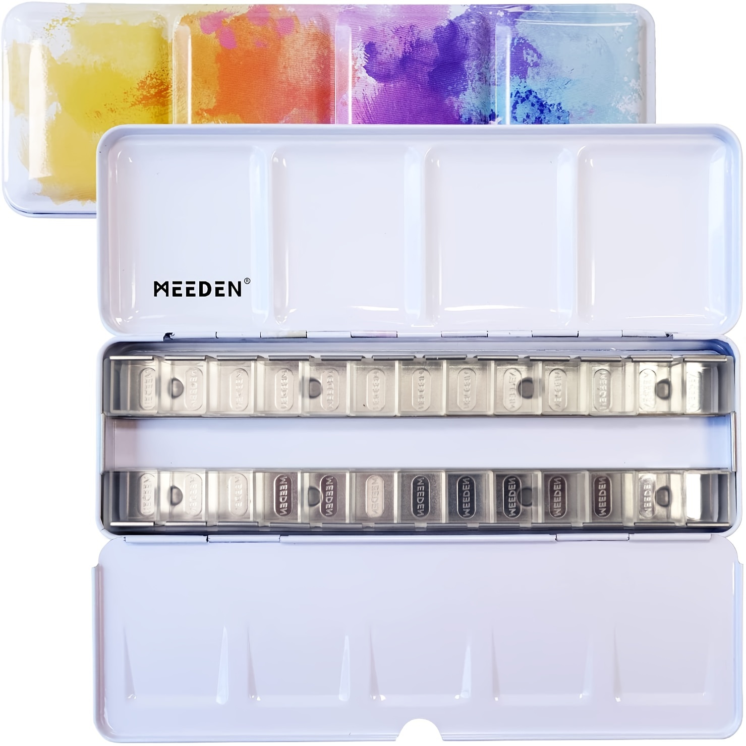 Meeden Empty Watercolor Tin Box Palette Paint Case Medium - Temu