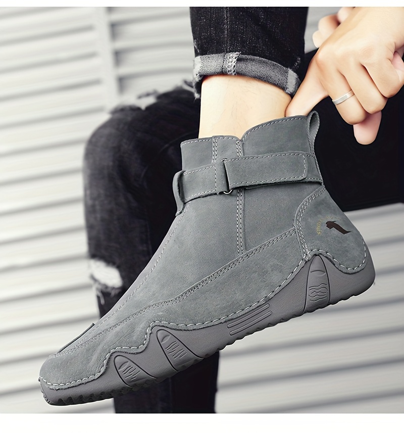 Mens Boots With Zippers Casual Walking Shoes High Top Sneakers Temu