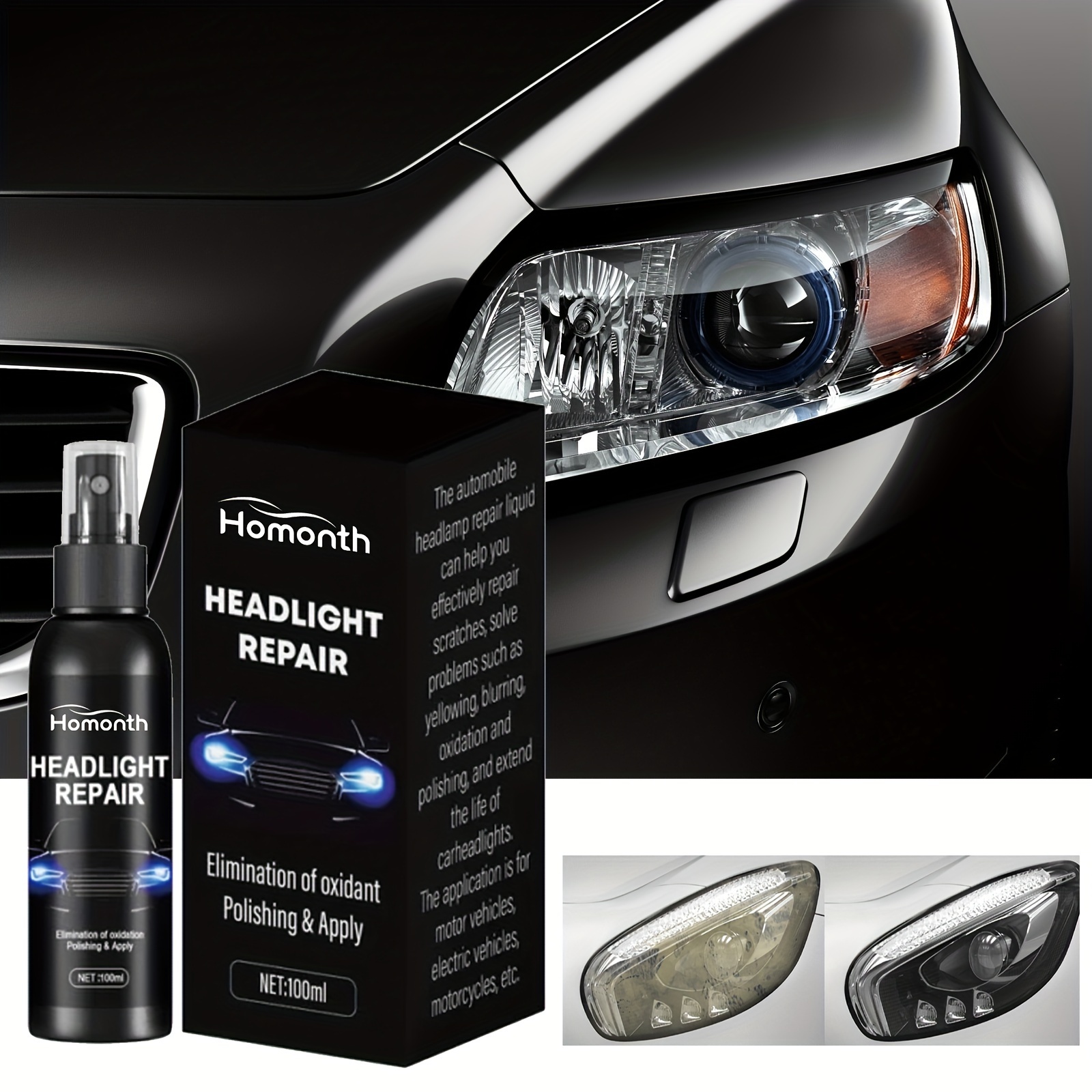 Restore Car Headlights Like new Condition Ceramic Coating - Temu