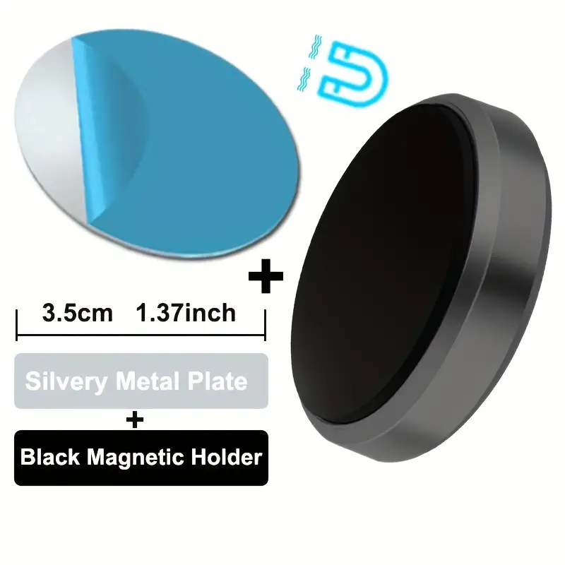 1 Placa Metal Color Soporte Magnético Teléfono Móvil - Temu