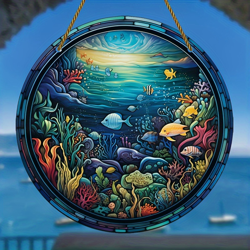 Underwater World Sun Catcher Tinted Window Hanging Colorful - Temu