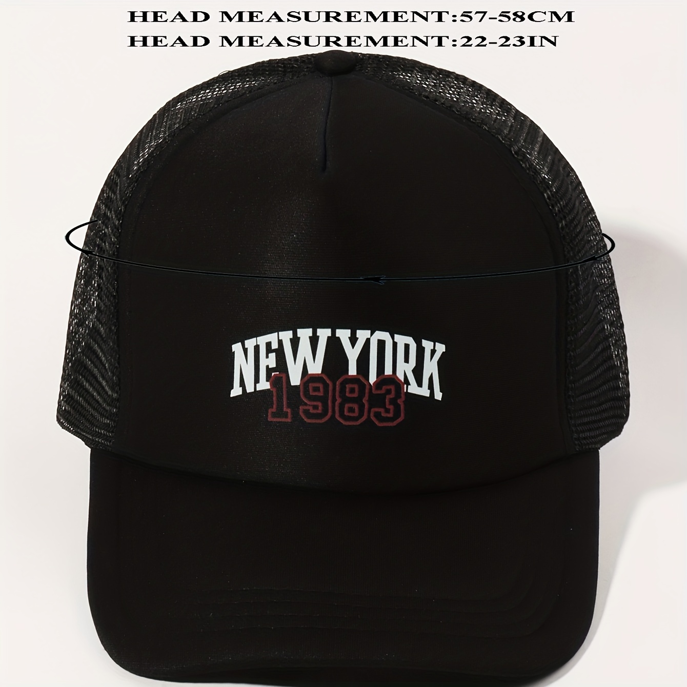 NY1983 Trucker Hat Baseball Cap Adjustable Mesh Sunshade Dad Hat