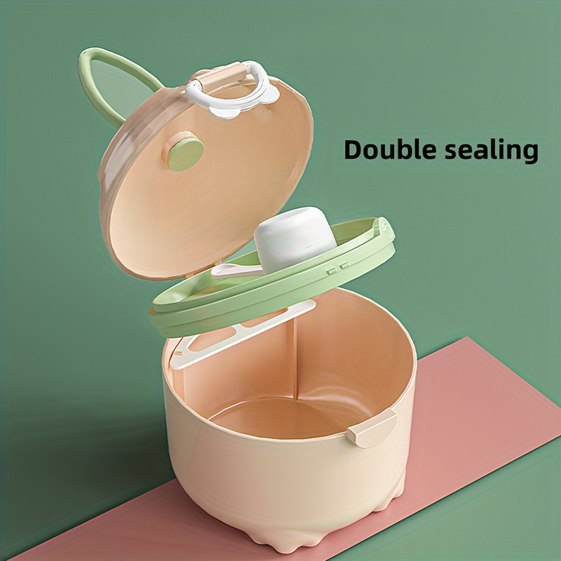 leak proof portable food storage container double sealed reusable pp material ideal for fruits vegetables green apricot moisture proof   details 1