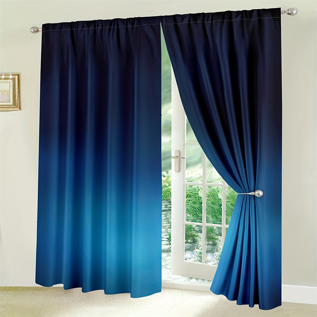 1 Panels Royal Blue Velvet Curtain Home Decor - Temu