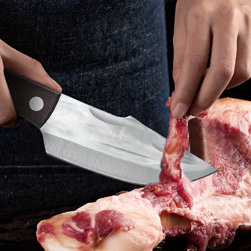 Forged Boning Knife: Multi-purpose Meat, Fruit & Bbq Cutting Knife With  Leather Sheath - Temu