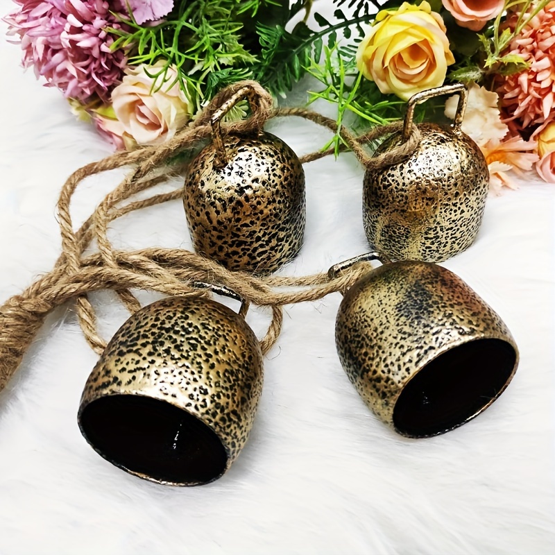Rustic Small Cow Bells for Crafts Christmas Tree Jingle Hanging Bell  Ornaments Wind Chimes (10)