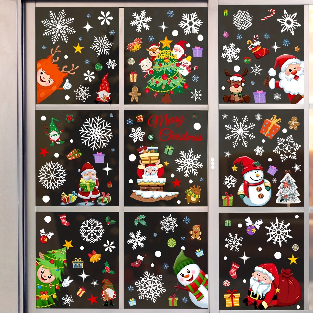Stickers autocollants Etoiles Électrostatiques Or décoration Noël