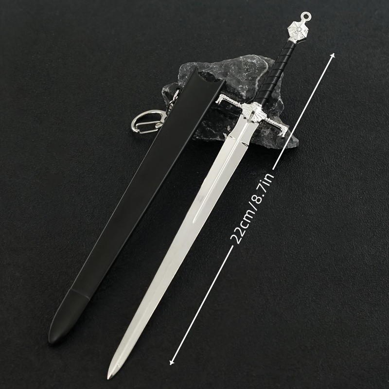 Medieval Sword Model for Game and Film, Handicraft Decoration Pendant