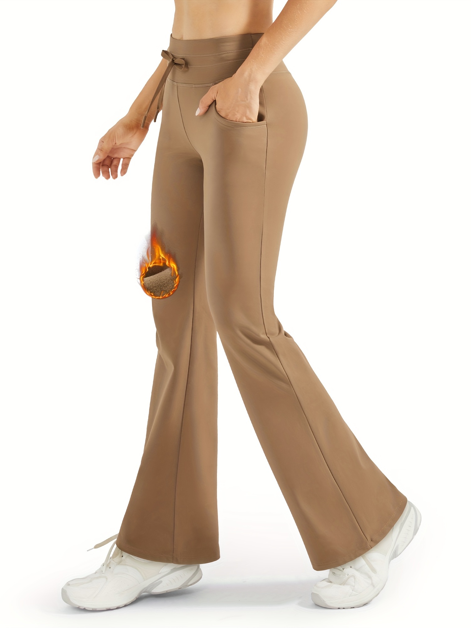 Womens Yoga Pants with Split High Waist 4 Way Stretch High Waisted Yoga  Yoga Pants for Women Tall Length Boot Cut