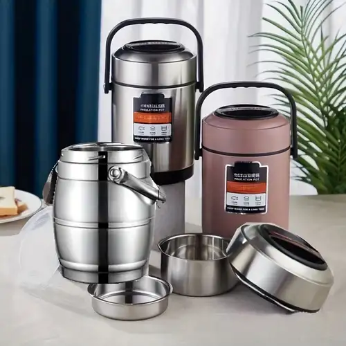 1 pc Stainless Steel Vacuum Thermal Portable Lunch Box 500ml
