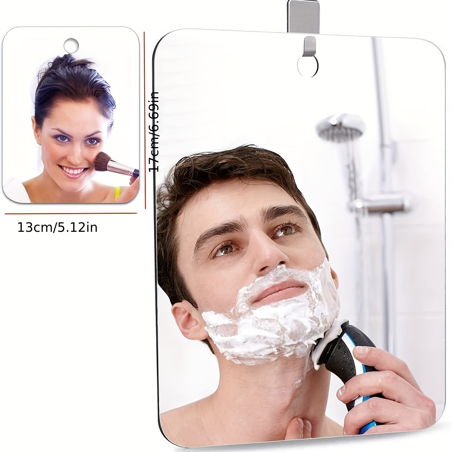 Acrylic Shower Mirror Men's Shaving Mirror Frameless Skincare Mirror