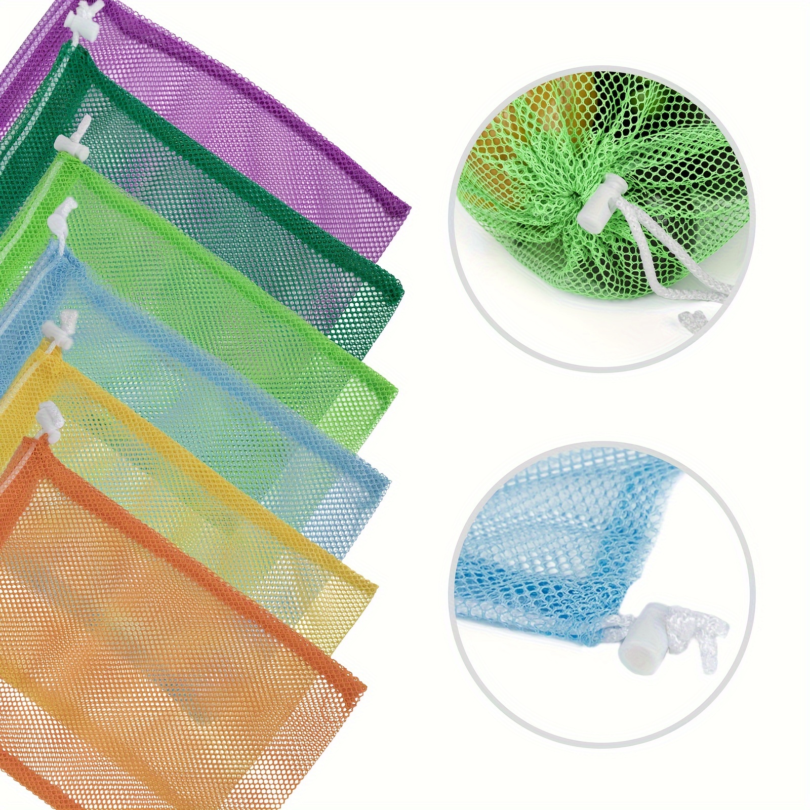 

Reusable Mesh Produce Bags - Perfect For Organizing Fruits And Vegetables