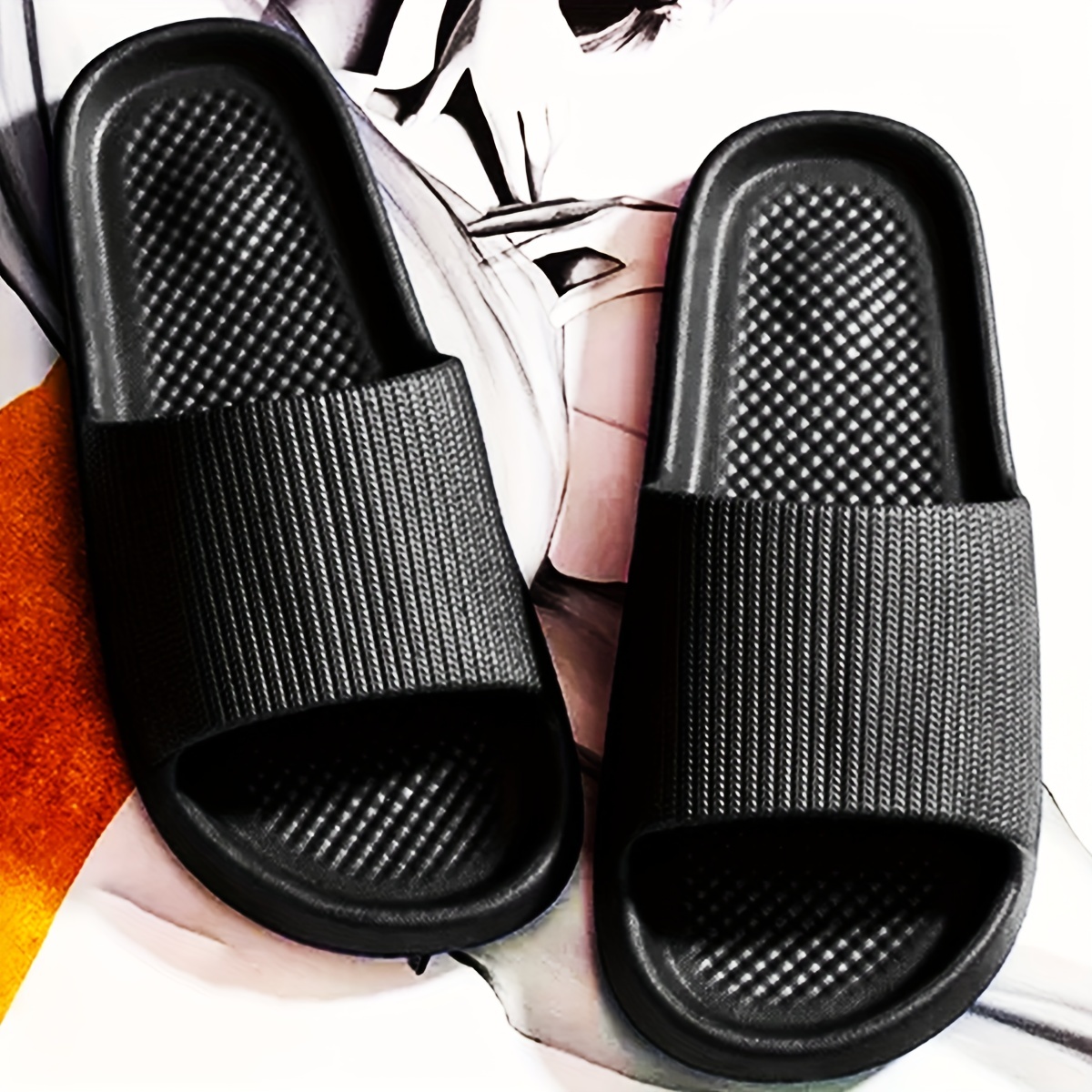 Men's Quick Drying Non Slip Slides - Indoor & Outdoor Summer