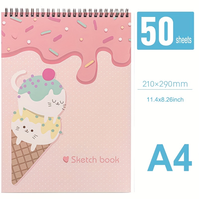 A4 Blank Paper Colored Lead Sketch Book 50 Art Books For Students