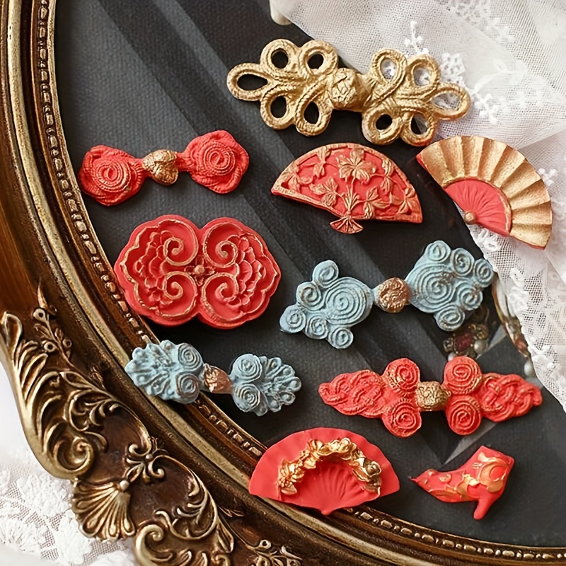 Vintage Flower Silicone Food Safe Buttons Mold for Fondant Cake