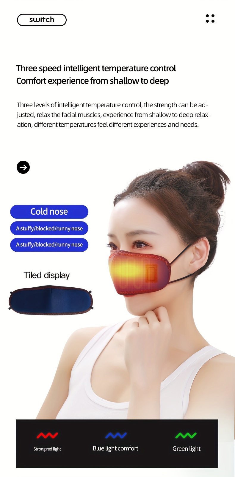 Ubs Electric Heating Nose Mask Heated Anti dust And - Temu