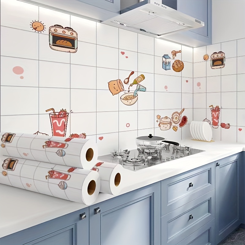 Paper Cartoon Self Adhesive Wallpaper For Kitchen Decor