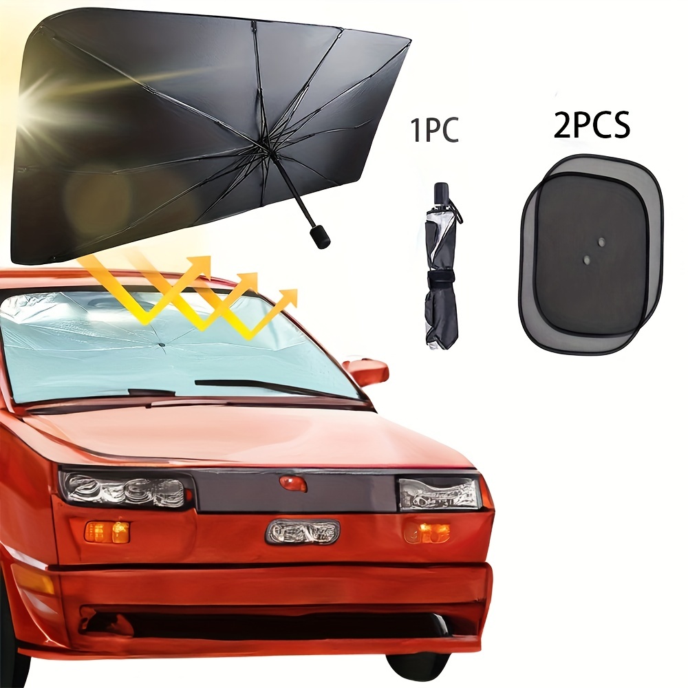 Sonnenschutz für Autofenster Sonnenschutz-Rollo Auto Seitenfenster  Einstellbare Länge Knopfdruck Top Zustand! 2 Stück