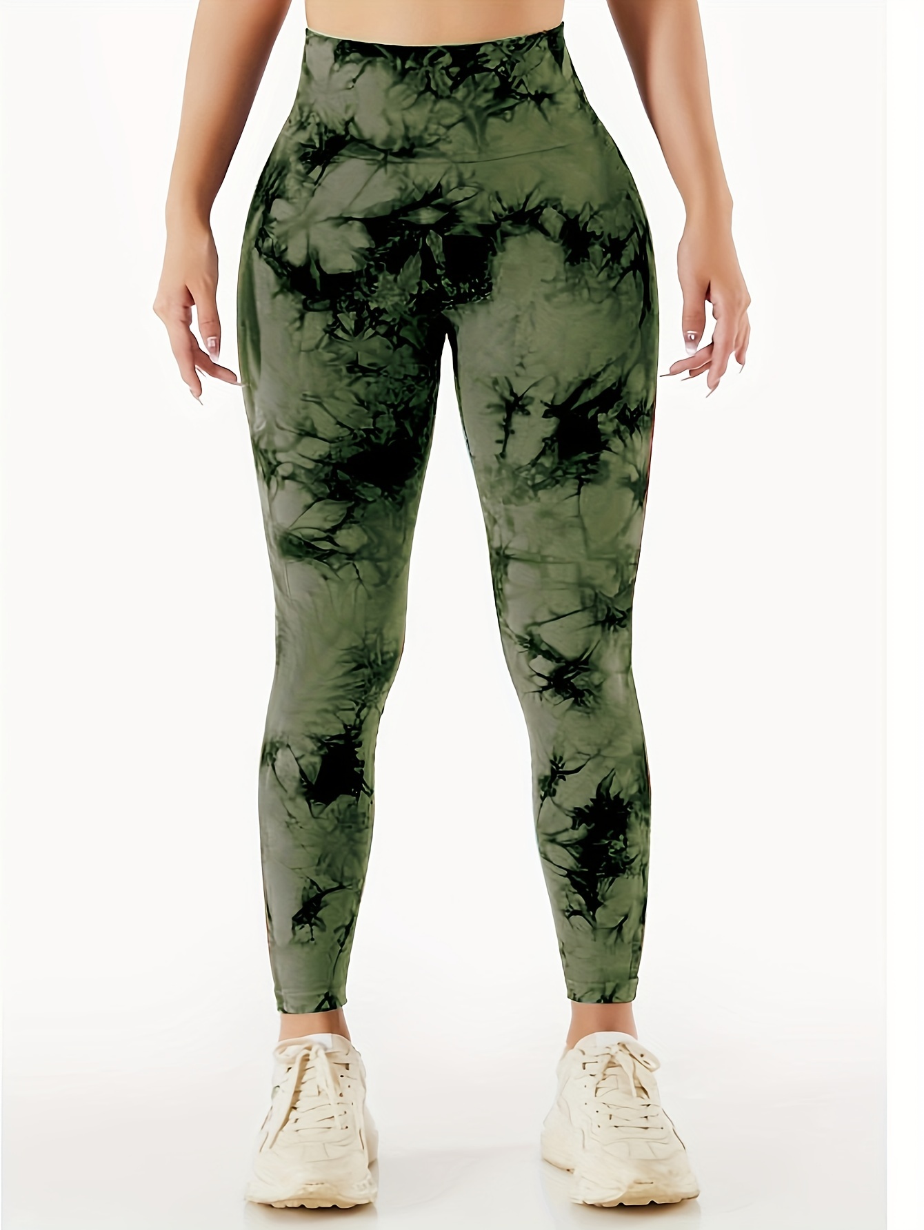 Olive Tie-Dye Leggings - Curvy and Beautiful Boutique
