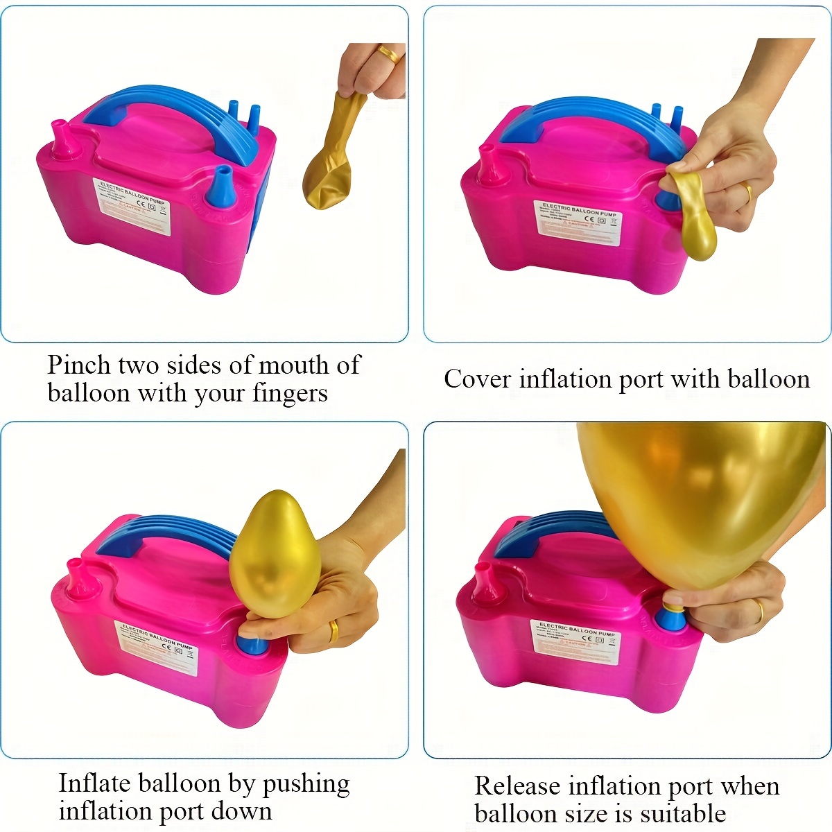 Portable Dual Nozzle Pompe à ballon électrique Balloon Bundling Tool  Balloon Blower