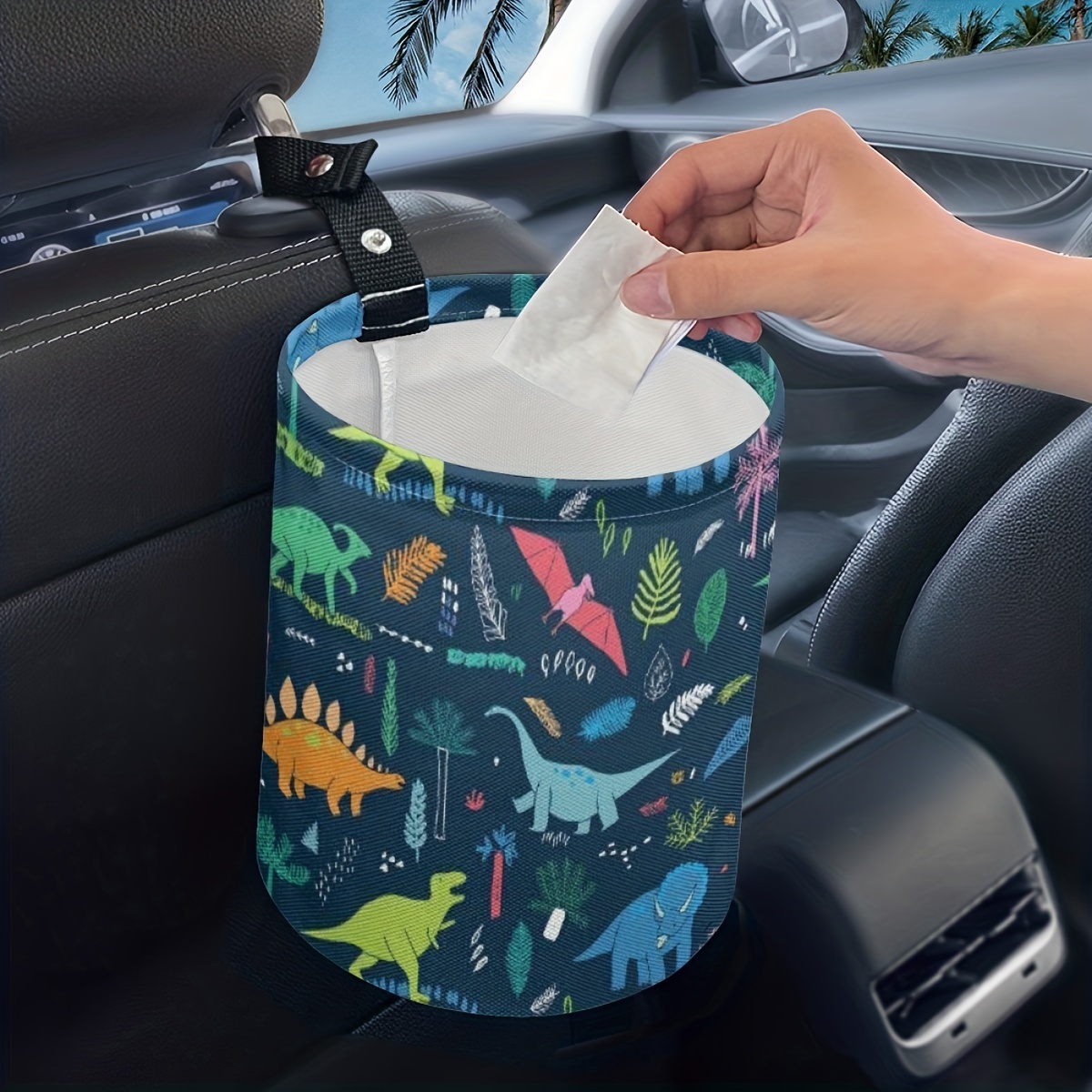 Car Hanging Trash Can Waterproof Foldable Car Back Seat - Temu