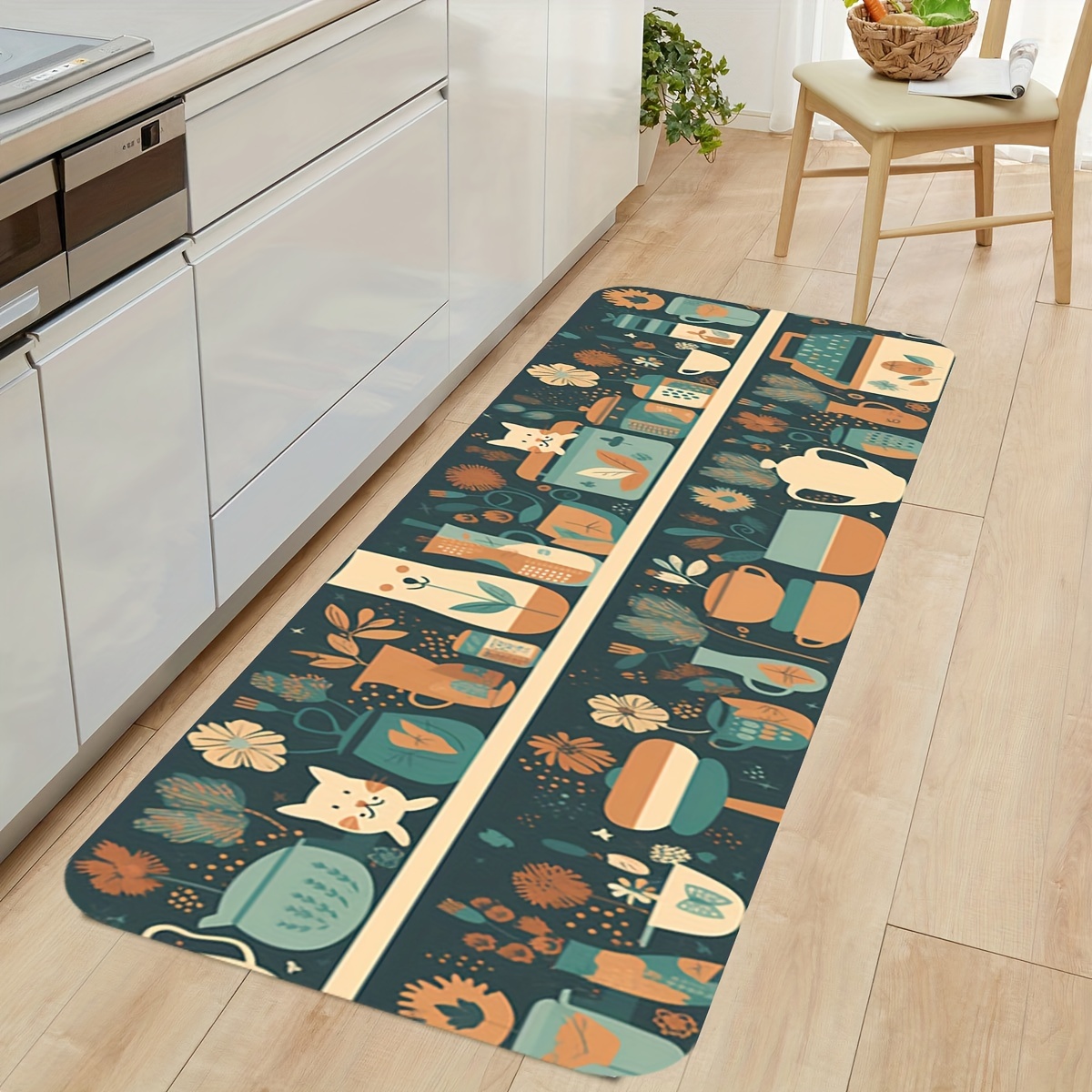 Cartoon Chef Printed Kitchen Floor Mat, Non-slip Oil-proof Floor Waterproof Kitchen  Mat, Dirt-resistant Floor Mat, For Entrance Kitchen Living Room Laundry  Bathroom Home Decor, Room Decor - Temu
