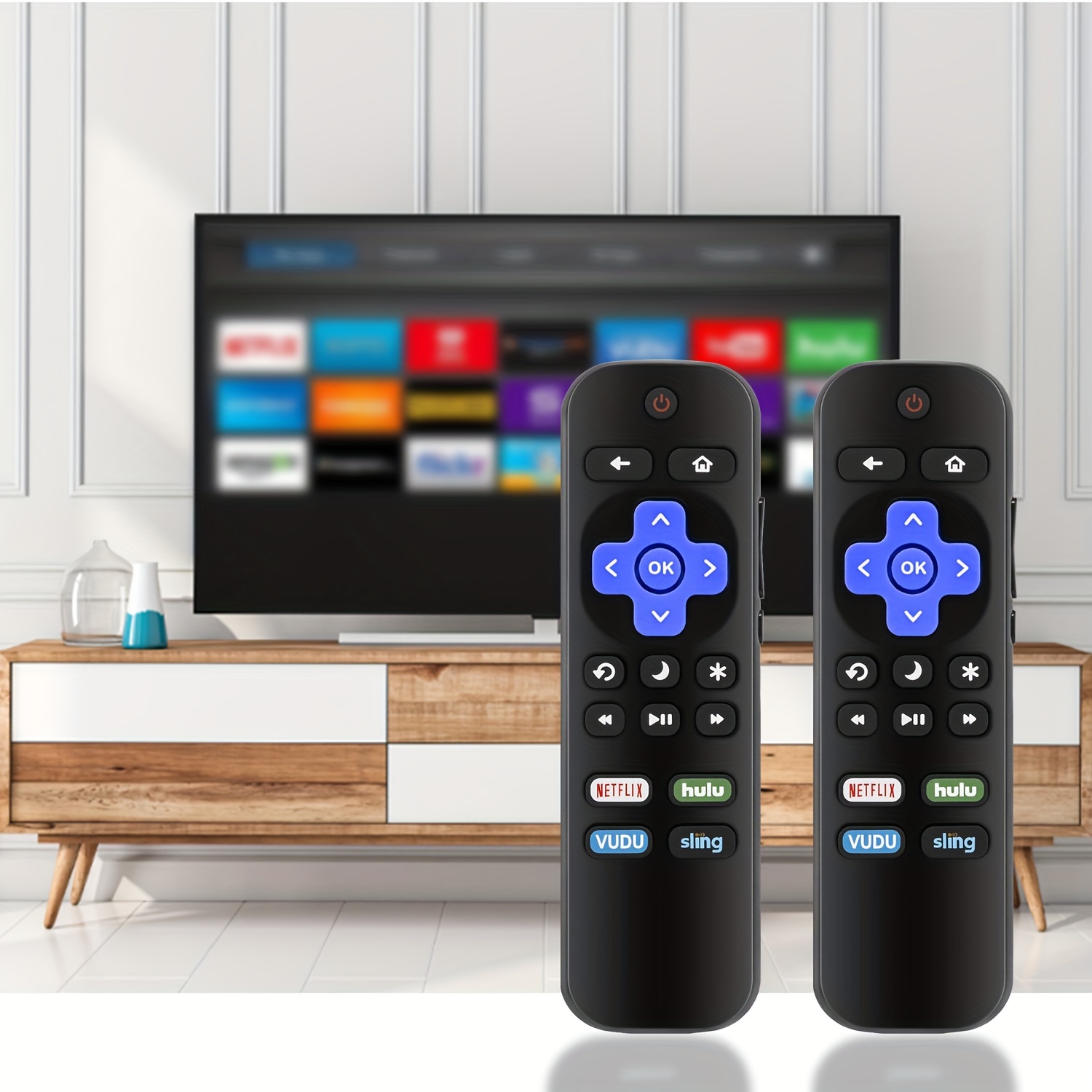 2pcs Universal Tv Remote Tv Tcl Hisense Sharp Tv Tv Remote Netflix Hulu  Prime Video Buttons Stick Box, Free Shipping New Users