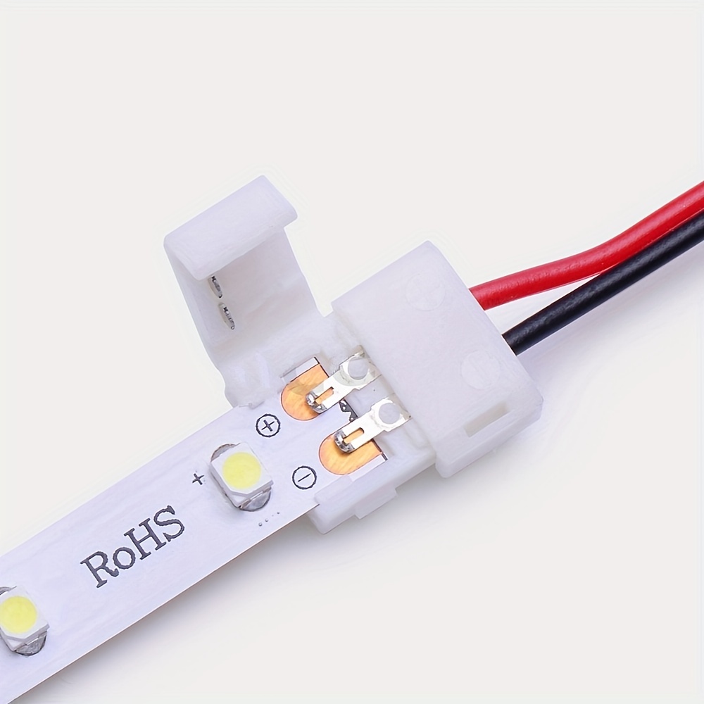 4Pin Led connecteur de bande L/T/X forme sans soudure connecteur adaptateur  pour SMD 3528/2835 LED couleur simple LED bande lumineuse 10 pièces, ✓  Meilleur prix au Maroc et ailleurs