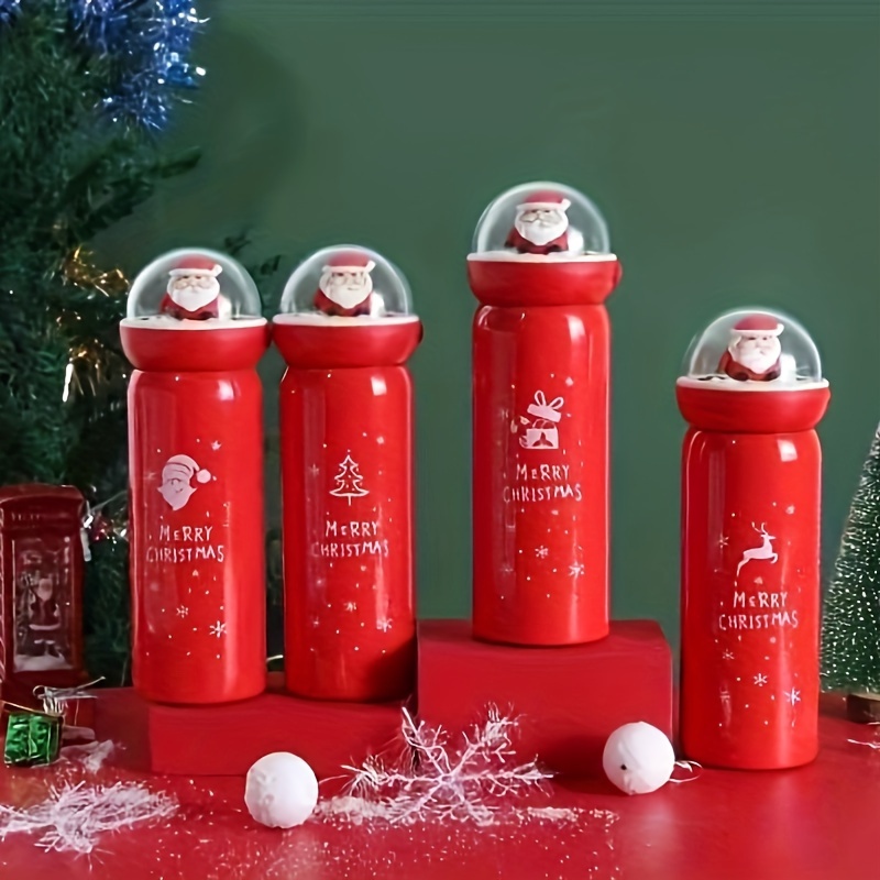 Christmas Vacuum Flask Insulated Water Bottles Travel - Temu