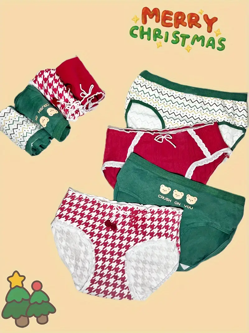 Toddler Girls Briefs 95% Cotton Christmas New Year Special - Temu