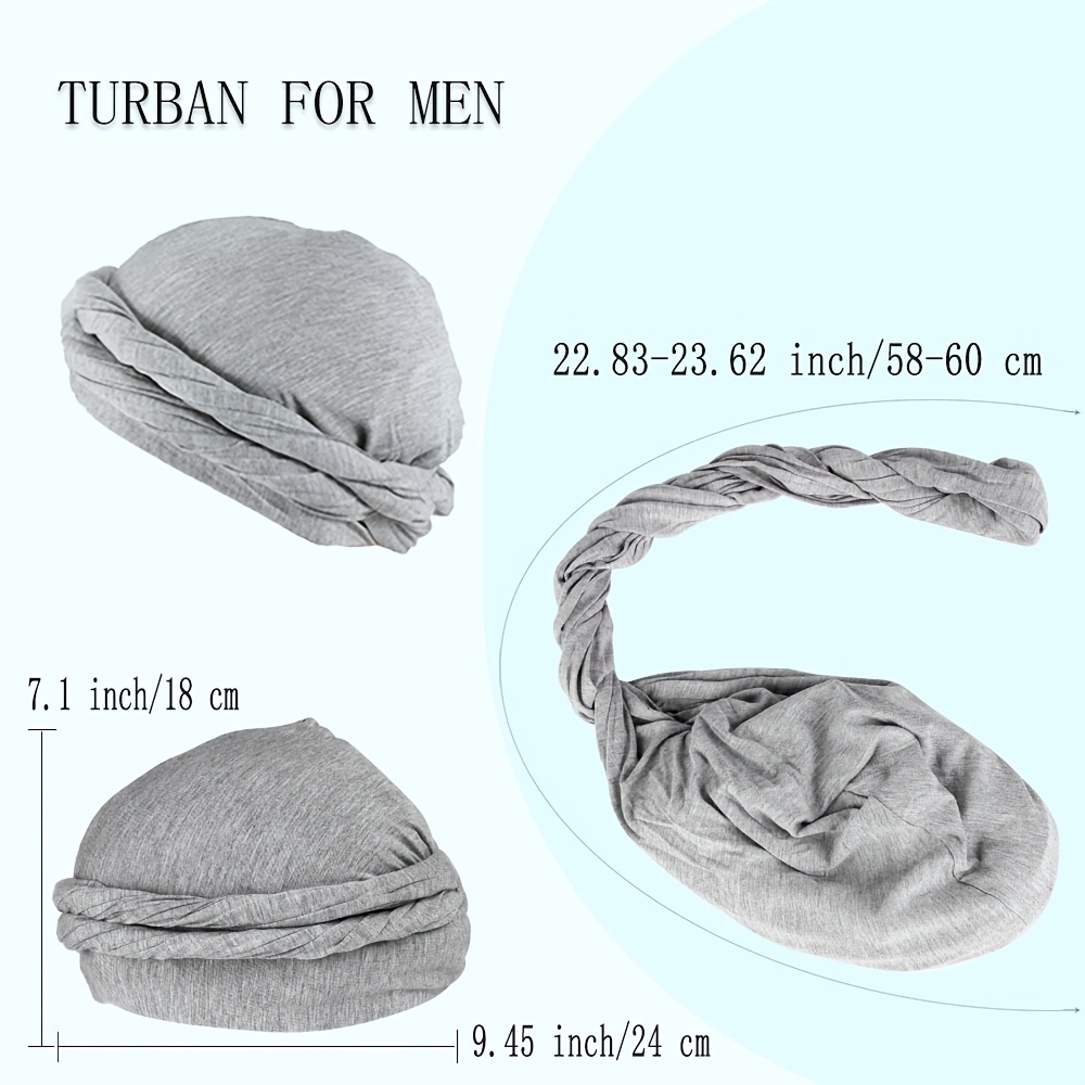 1 Pieza Turbante Hombres, Durag Halo Turban Vintage Kink Head Wraps, Modal  Elástico Bufanda Turbante Forro Satén - Joyería Accesorios - Temu Chile