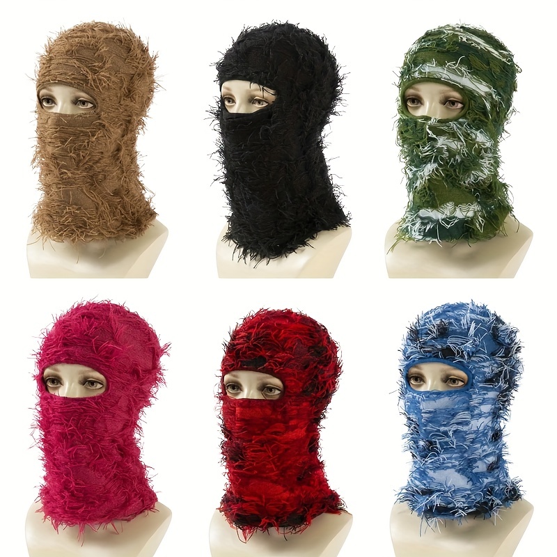 1 gorro pasamontañas de punto para mujer con 3 agujeros para el calor del  invierno, Moda de Mujer